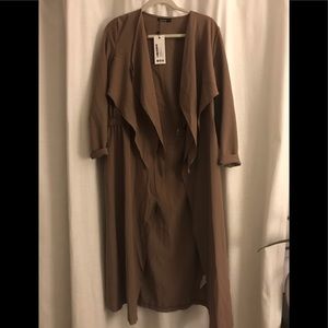BooHoo Mocha Waterfall Duster